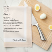 Familie Recept Keepsake erfstuk tekst Theedoek (Quarter Fold)