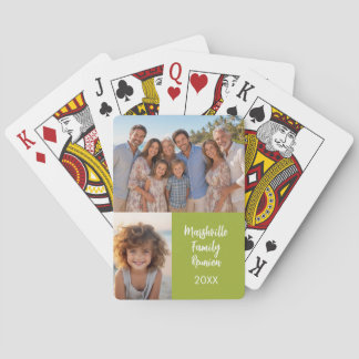 Familie Reünie 2 Foto collage - groen Pokerkaarten