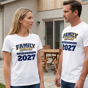Familie Reünie Aangepaste Naam Jaar T-shirt