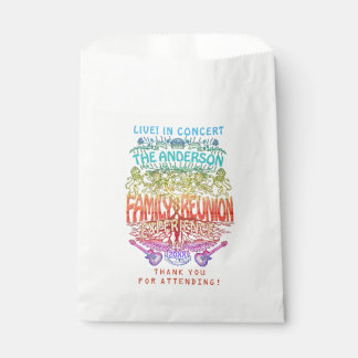 Familie Reünie Band Retro 70s Concert Bedankt v2 Bedankzakje