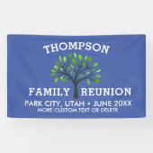 Familie reünie Boom Aangepaste naam Datum Spandoek (Horizontaal)