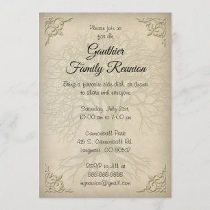 Familie reünie  - Boominvitatie Kaart