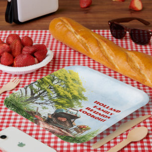 Familie Reünie Cookout In het Park Paper Bord