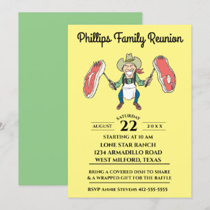 Familie reünie Cowboy Big Steaks Kaart