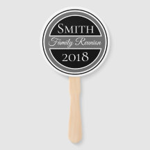 Familie Reünie Custom Badge Zwart Grijs Monogram