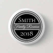 Familie Reünie Custom Badge Zwart Grijs Monogram