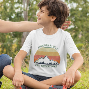 Familie Reünie Custom Herfst Retreat Zonsondergang T-shirt