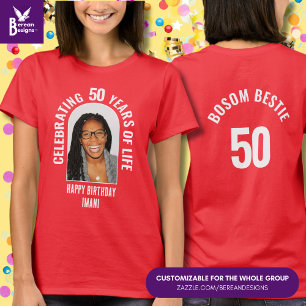 Familie Reünie Custom Matching 50e verjaardag foto T-shirt