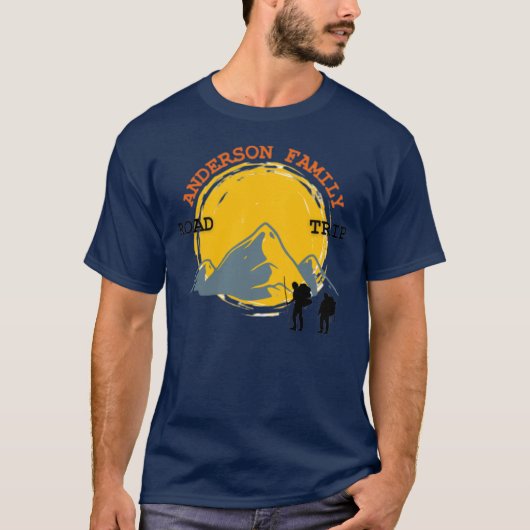 Familie Reünie Custom Mountains Road Trip T T-shirt (Voorkant)