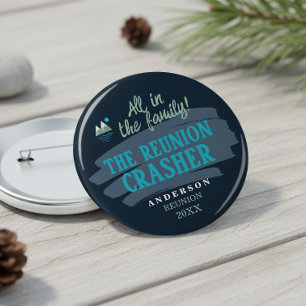 Familie Reünie Gast Reünie Crasher ID1317 Ronde Button 4,0 Cm