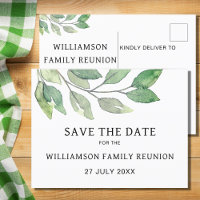 Familie Reünie Groene Decoratie Geplande Datum