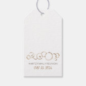 Familie Reünie Koffie Ringen Event Datum Plezier Cadeaulabel (Voorkant)