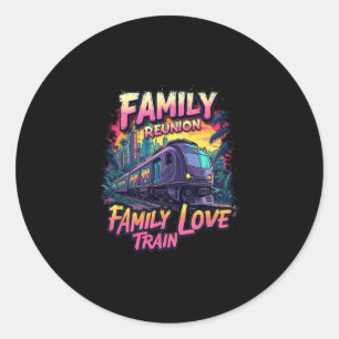 Familie Reünie Liefde Trein Team Vergadering Reis Ronde Sticker