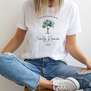 Familie Reünie met Boom en Modern Script T-shirt