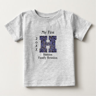 Familie reünie Mosaic Letter H Achternaam Monogram