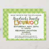 Familie reünie ontwerp kaart (Voorkant / Achterkant)