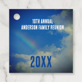 Familie Reünie Regenboog Kleurrijke Zomer Picinic Bedankjes Labels