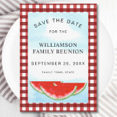 Familie reünie slaat de datum watermeloen op save the date