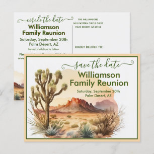 Familie reünie sparen de Datum zuidwesten QR Code Aankondigingskaart