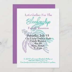 Familie Reünie Tribal Art Turtle Eendaagse Eveneme Kaart