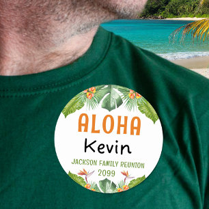 Familie Reünie Tropische Palm Aloha Naam Tag