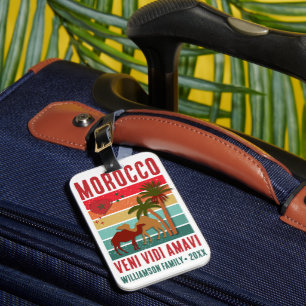 Familie Reünie Vakantie Marokko Reis Groep Bagagelabel