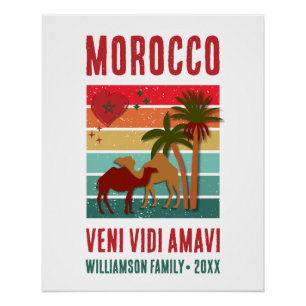 Familie Reünie Vakantie Marokko Reis Souvenir Perfect Poster