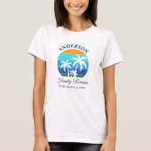 Familie Reünie Zomer Strand Palm Trees W T-shirt (Voorkant)