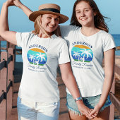 Familie Reünie Zomer Strand Palm Trees W T-shirt