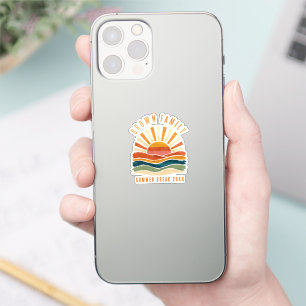 Familie Reünie Zomer Zonsondergang Strand Sticker