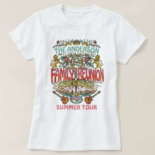 Familie reunion Band Retro 70s concert Logo T-shirt