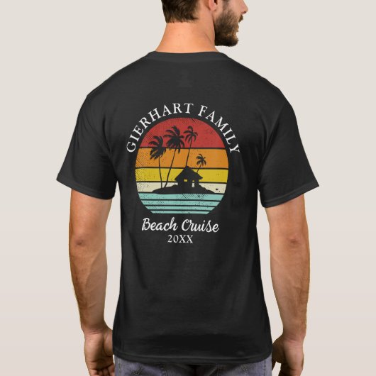 Familie Reunion Beach Cruise Matching Custom T-shirt (Achterkant)