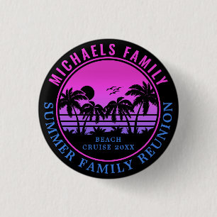 Familie Reunion Beach Cruise Sunset Vakantie jaren Ronde Button 3,2 Cm