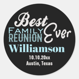Familie reunion Best Ever Gathering Ronde Sticker
