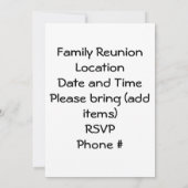 FAMILIE REUNION CELEBRATION KAART (Achterkant)