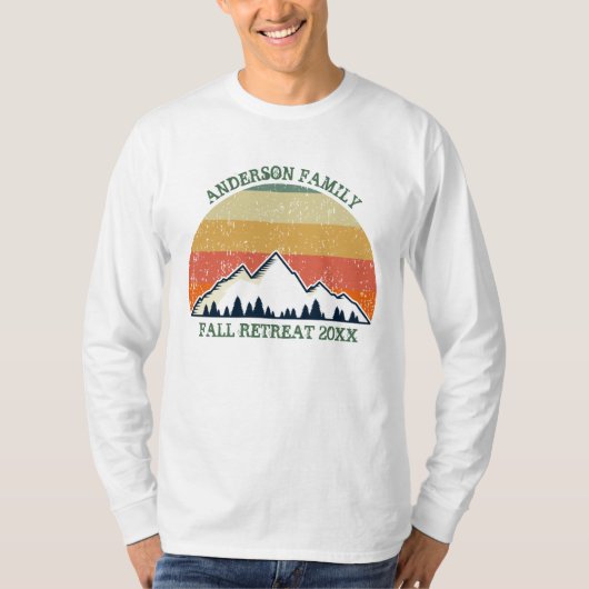 Familie Reunion Custom Cool Herfst Sunset Lange Mo T-shirt (Voorkant)