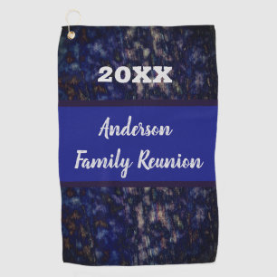 Familie reunion Dark Navy Blue Group Golf Outing Golfhanddoek