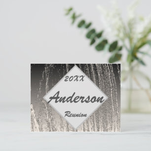 Familie reunion Elegant Silver Stripes Briefkaart
