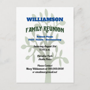 Familie Reunion Gathering Uitnodiging