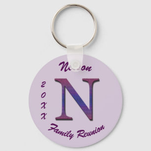 Familie reunion Keepomwille Colorful Letter N Mono Sleutelhanger