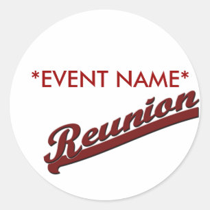 FAMILIE REUNION REUNION BANNER TEKST RONDE STICKER
