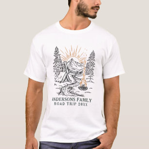 Familie Reunion Road Trip Berg gepersonaliseerd T-shirt
