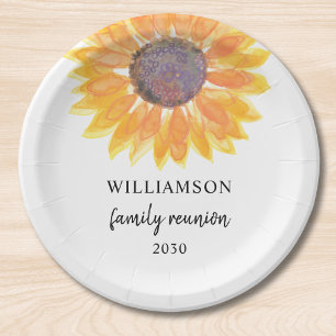 Familie reunion Sunflower Papieren Bordje