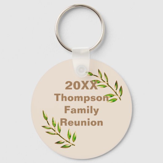 Familie reunion Vibrant Green Tree Branch Keepomwi Sleutelhanger (Voorkant)