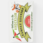 Familie reunion welkomstbanner spandoek (Verticaal)