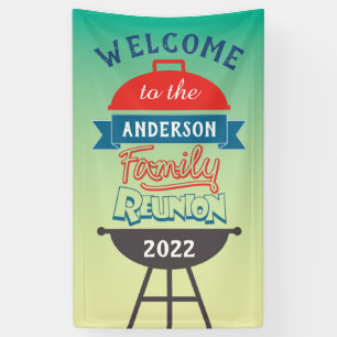 Familie reunion welkomstbanner spandoek