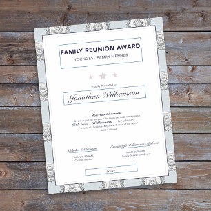 Familie Reunion Younmost Award Blue Crest