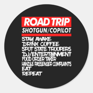 Familie Road Trip Shirten Grappige vakantie Zomer  Ronde Sticker