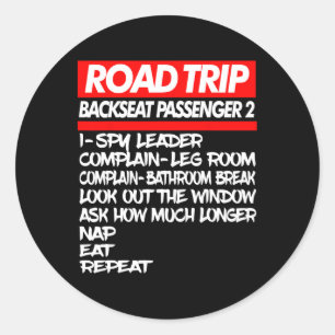 Familie Road Trip Shirten Grappige vakantie Zomer  Ronde Sticker
