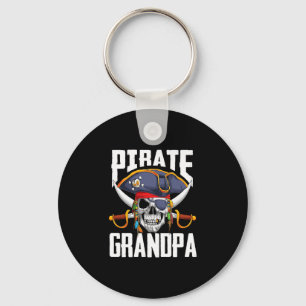 Familie schedel piraat opa jolly roger gekruiste b sleutelhanger